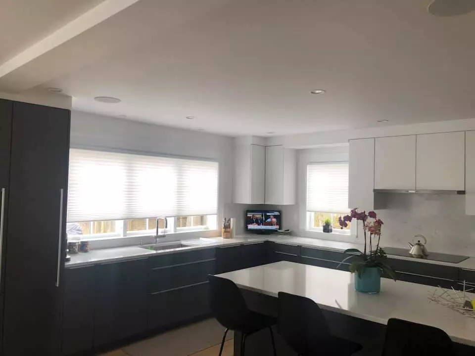Custom kitchen shades and blinds