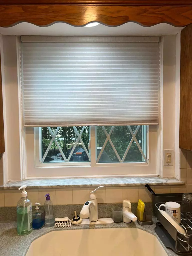 Custom kitchen window shades