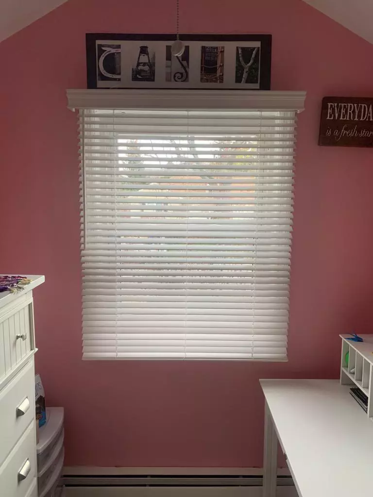 custom white window blinds